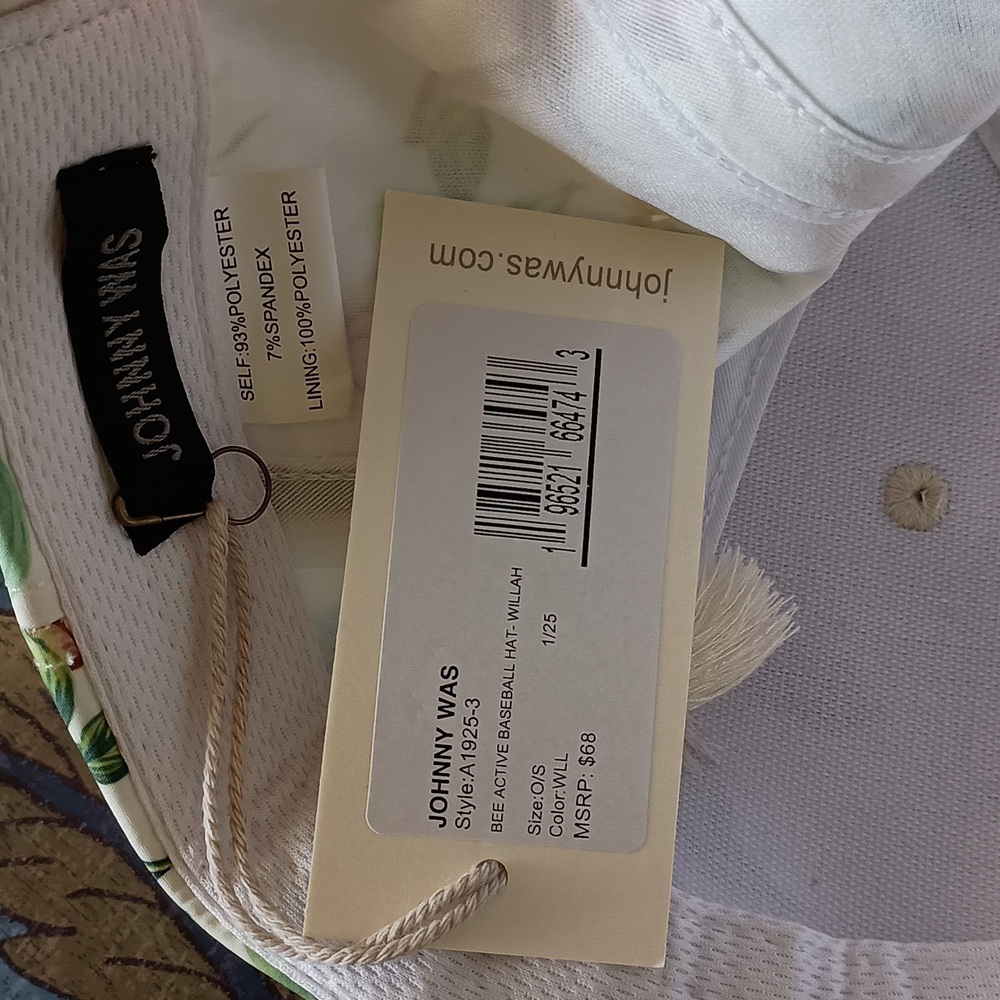 Johnny Was Bee Active Boho Floral Baseball Hat Cap New w Tag - Picture 3 of 3